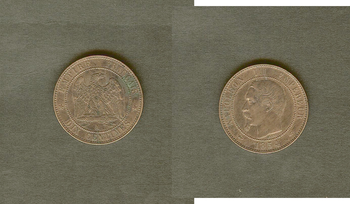 10 centimes Napoleon 1854A gEF